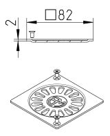 Line drawing of a grating from the series Grating-Drain-97.